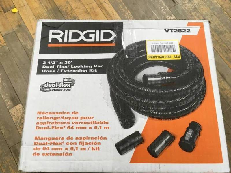 RIDGID 2-12 in. x 20 ft. Tug-A-Long Vacuum Hose for RIDGID Wet Dry Vacs open box in good condition