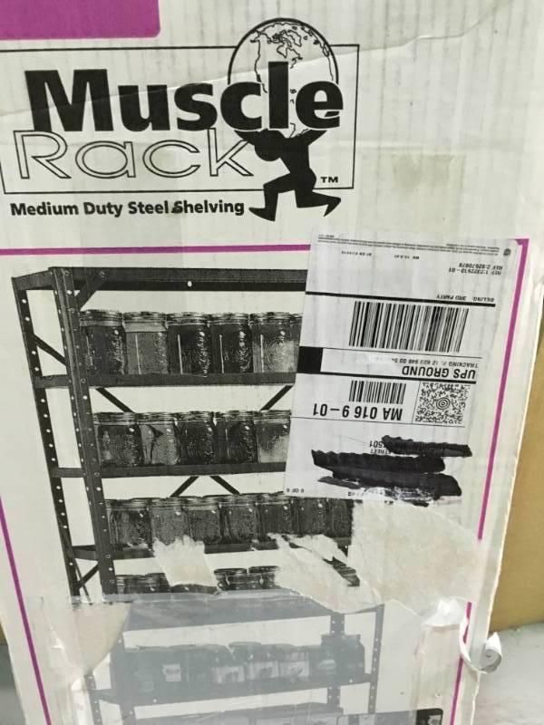 Edsal 60 in. H x 30 in. W x 12 in. D Steel Canning Shelving Unit in Gray open box in good condition
