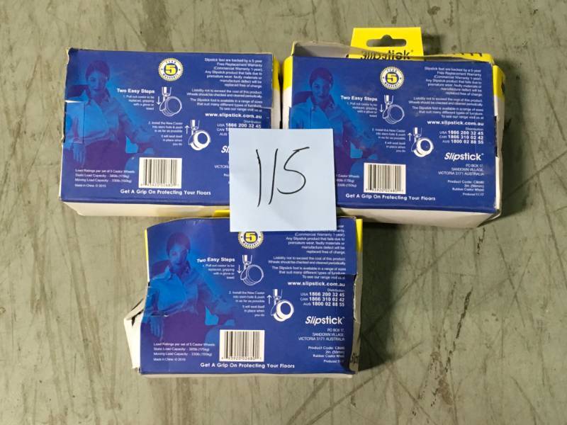 SlipStick 2 in. Floor-Protecting Rubber Office Chair Caster Wheel (5-Pack) LOT OF 3 not used