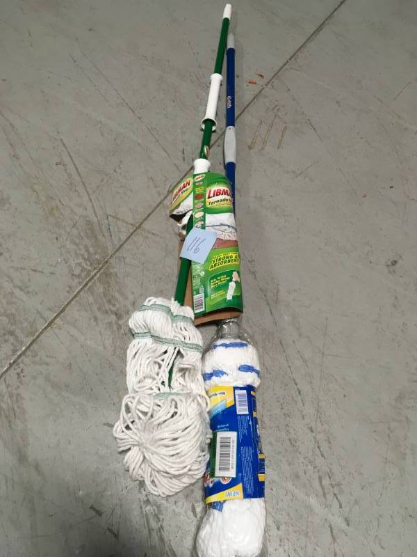 Quickie Homepro Microfiber Twist String Mop with Ratchet LOT OF 2 not used