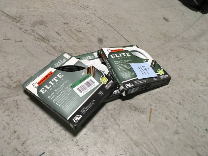Frost King 34 in. x 12 in. x 84 in.White Elite Lifetime Door Weatherseal Replacement LOT OF 3 not used