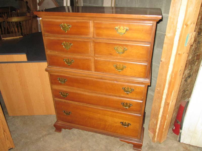 lot 1 image: 5 Drawer Upright Dresser 48 H x 36...