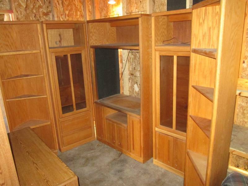 lot 2 image: Large 5 piece Entertainment Center ...