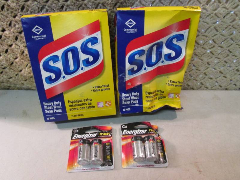 lot 31 image: 2 Boxes of S.O.S. Heavy Duty Steel ...