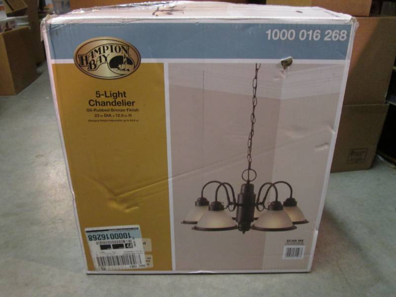 lot 58 image: Hampton Bay 5-Light Oil Rubbed Bron...
