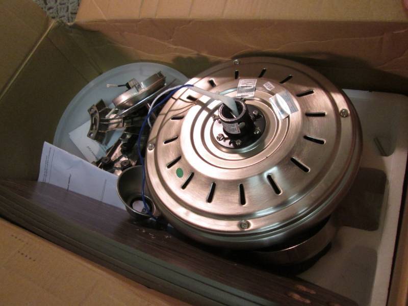 lot 60 image: Hampton Bay Menage 52 LED Brushed ...
