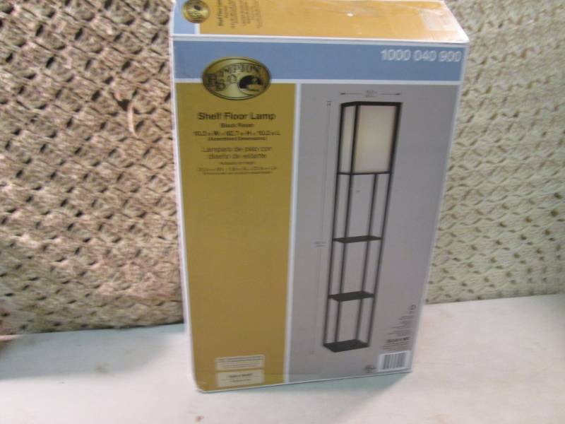 lot 62 image: Hampton Bay 62.75 Black Shelf Floo...