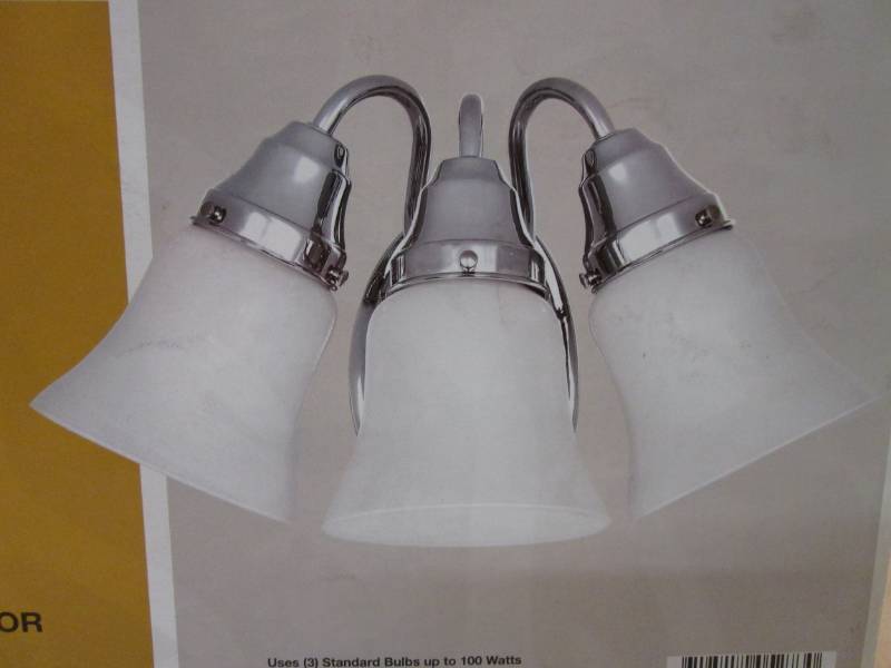 lot 88 image: Hampton Bay 3-Light Chrome Finish V...