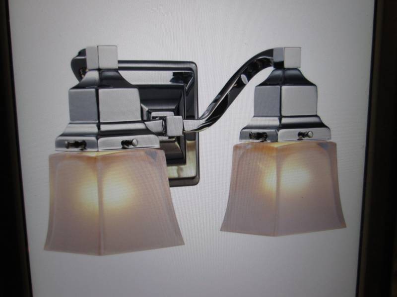 lot 92 image: Hampton Bay 2-Light Chrome Vanity L...