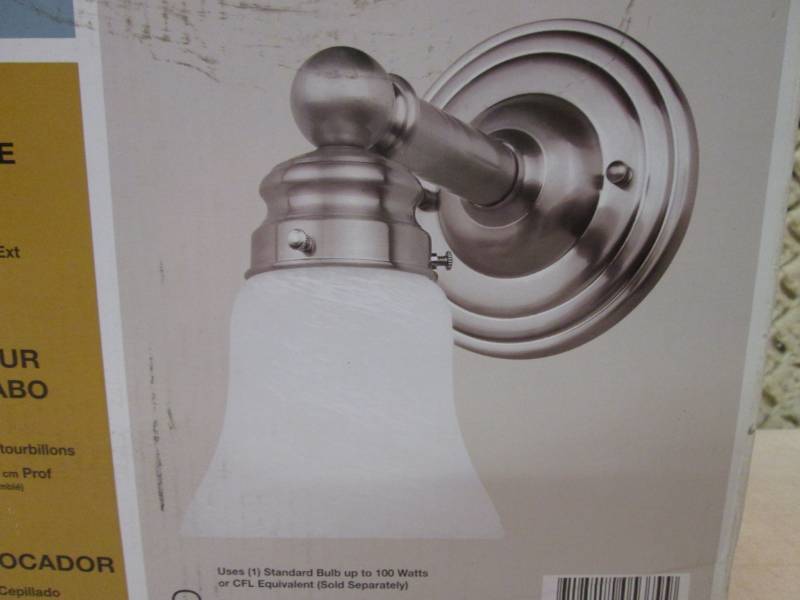 lot 99 image: Hampton Bay Brushed Nickel Vanity F...