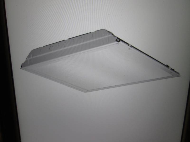 lot 106 image: Lithonia Lighting 2 ft x 2 ft White...