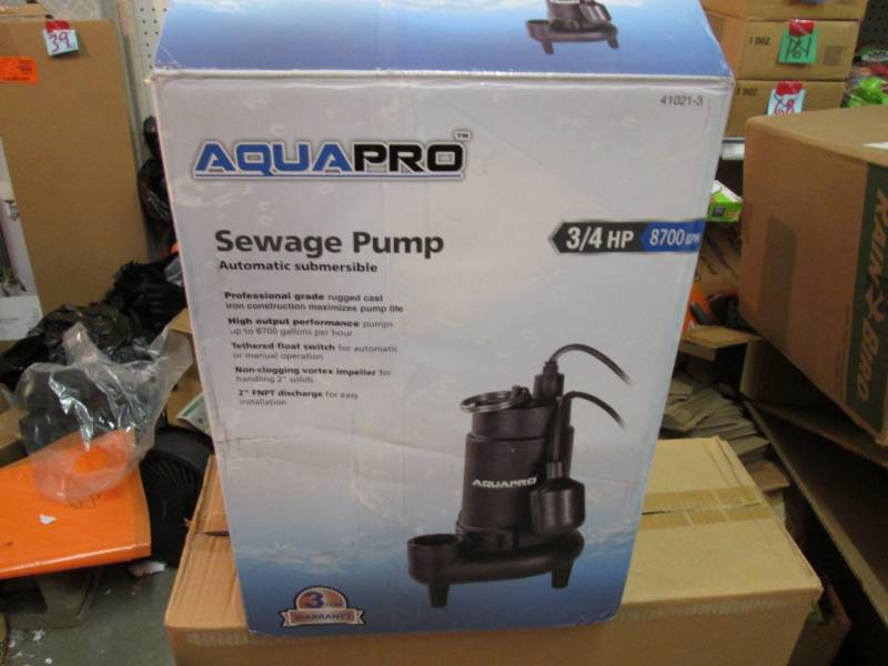 lot 122 image: AquaPro 34 HP Submersible Sewage P...