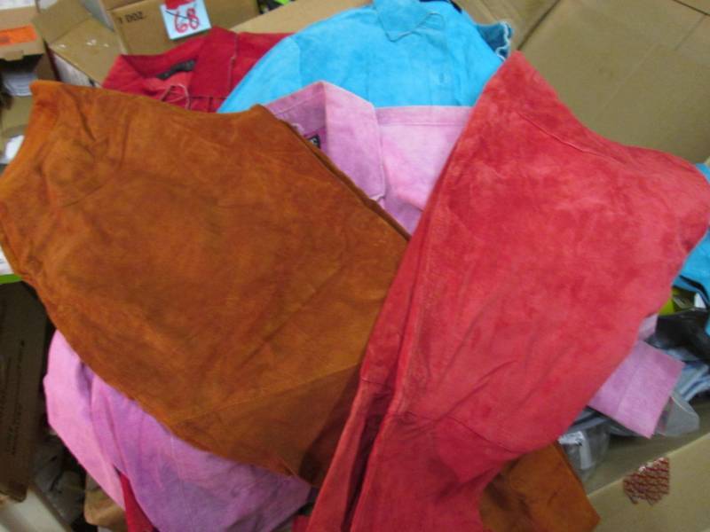 lot 149 image: Lot of 3 Misc leather Shirts and 2 ...