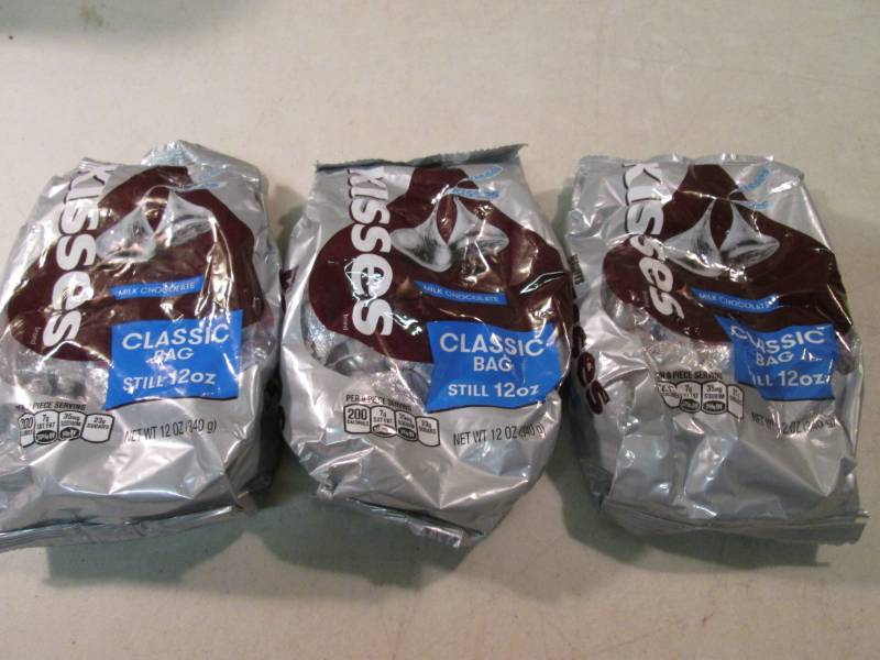 lot 160 image: 3 Bags of Hersheys Milk Chocolate K...