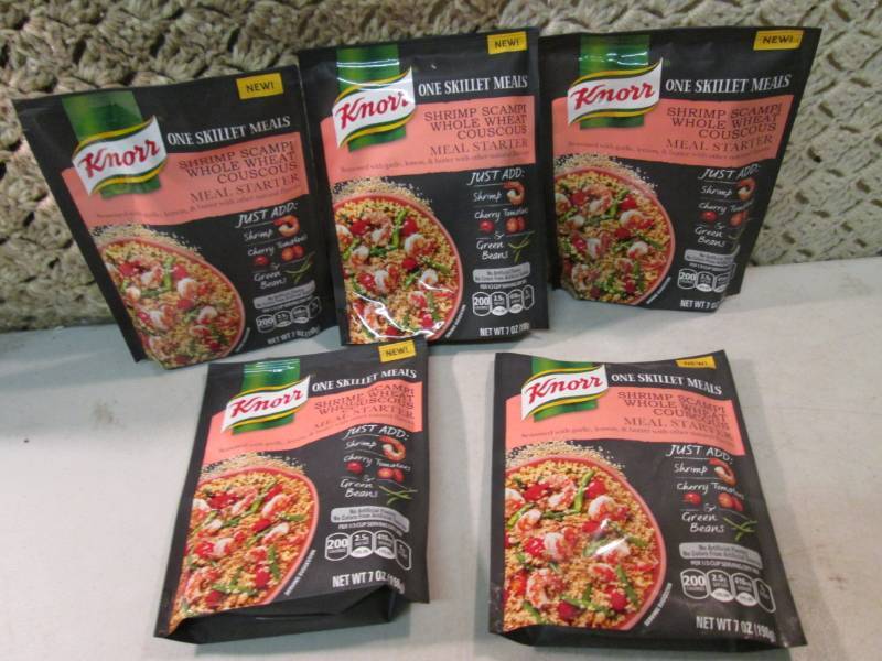 lot 164 image: 5 Pouches of Knorr One Skillet Shri...