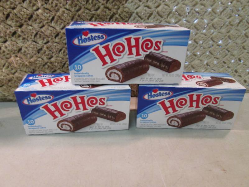 lot 196 image: 3 Boxes of Hostess Ho Hos Best by N...
