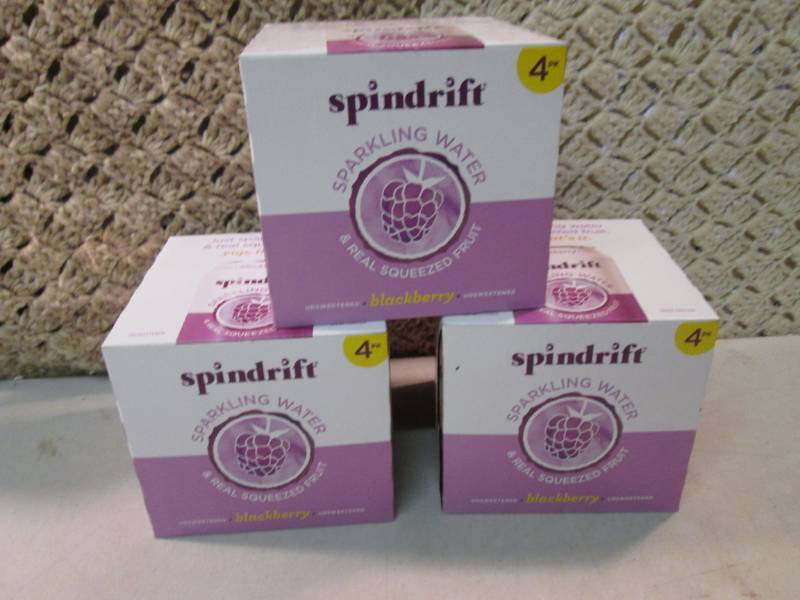 lot 204 image: 3 4-Packs of Spindrift Blackberry S...