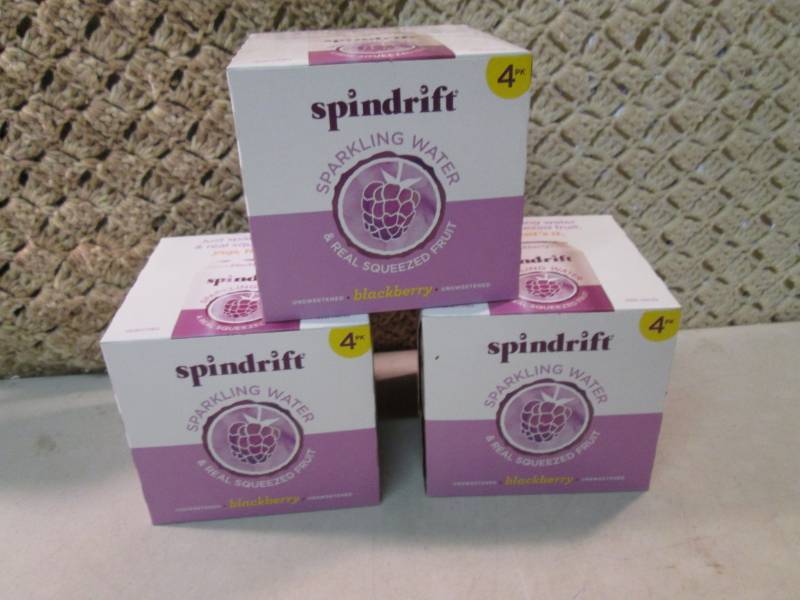 lot 205 image: 3 4-Packs of Spindrift Blackberry S...
