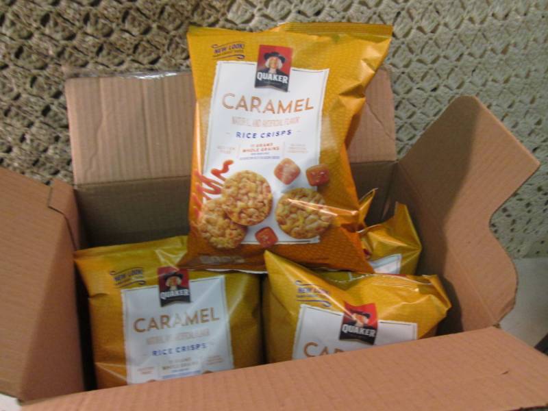 lot 221 image: Case of 6 Bags of Quaker Caramel Ri...