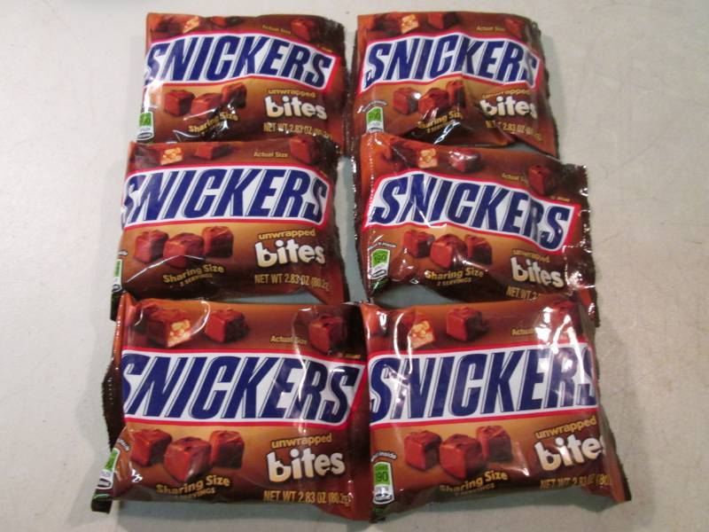 lot 236 image: 6 Bags of Snickers Bites Best by De...