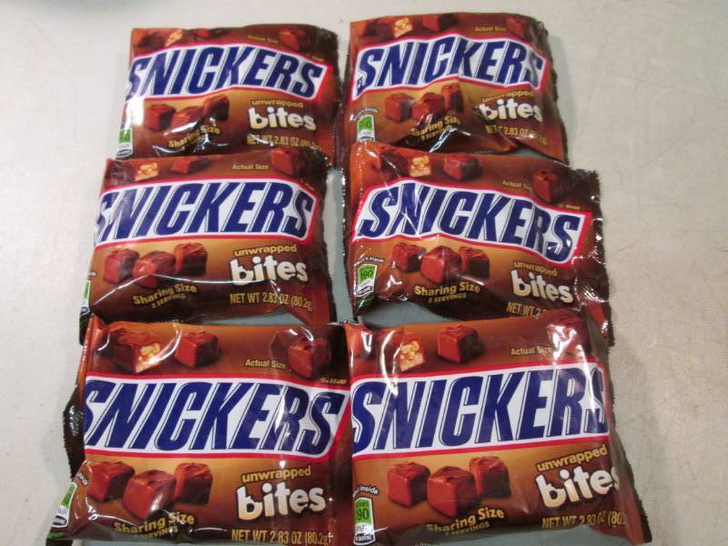 lot 237 image: 6 Bags of Snickers Bites Best by De...