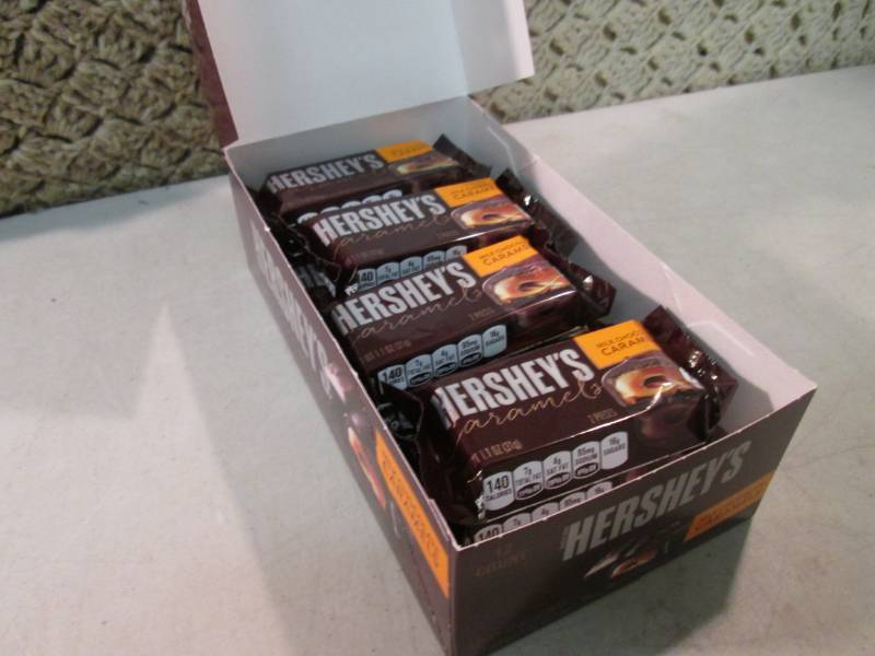 lot 238 image: Box of 12 Hersheys Caramels Best by...