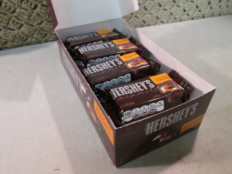 lot 239 image: Box of 12 Hersheys Caramels Best by...