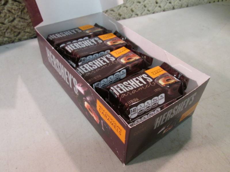 lot 240 image: Box of 12 Hersheys Caramels Best by...