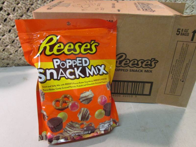 lot 241 image: Case of 5 Bags of Reeses Popped Sna...