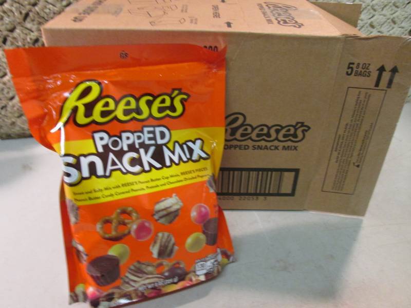 lot 242 image: Case of 5 Bags of Reeses Popped Sna...
