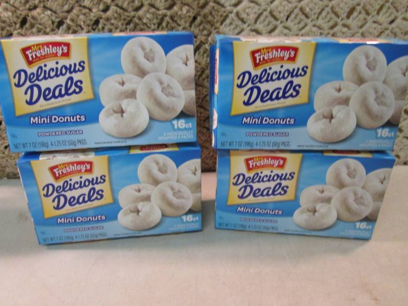 lot 263 image: 4 Boxes of Powdered Sugar Mini Donu...