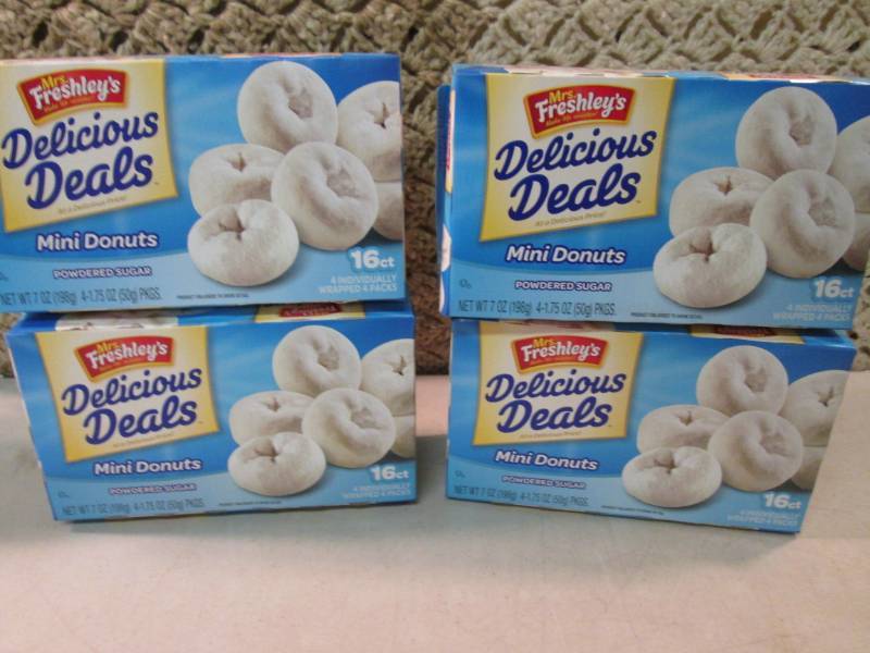 lot 265 image: 4 Boxes of Powdered Sugar Mini Donu...