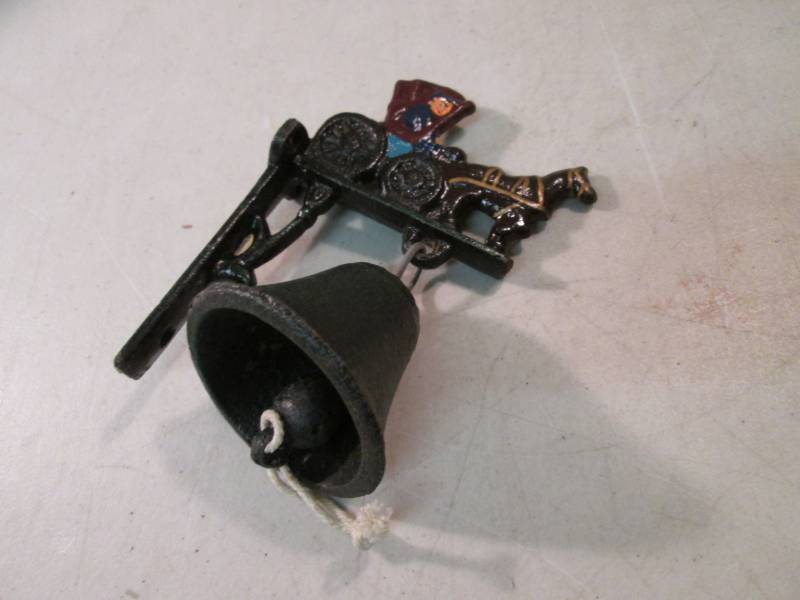 lot 283 image: Cast Iron Bell and Mounting Bracket...