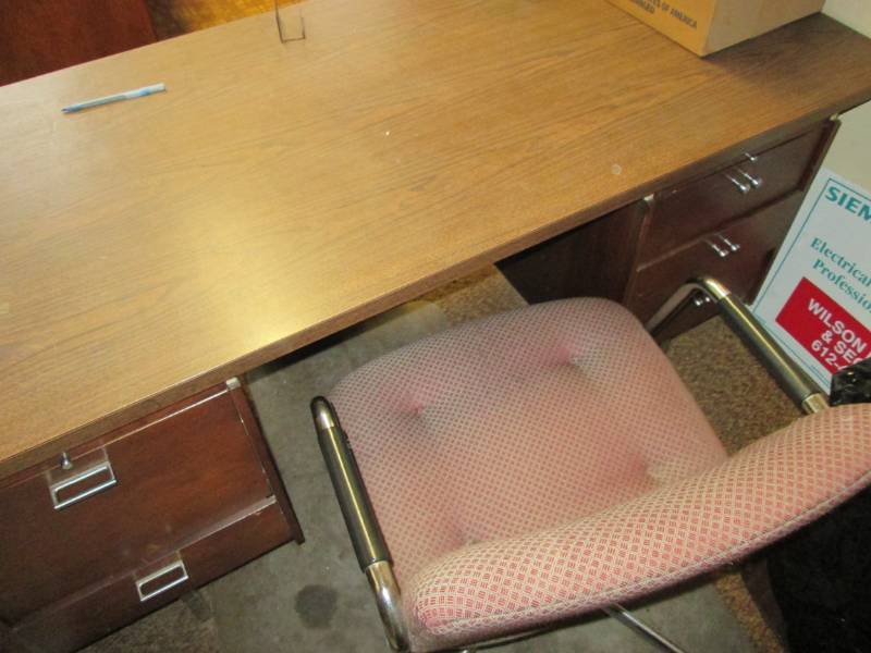 lot 36 image: Desk, chair and table...