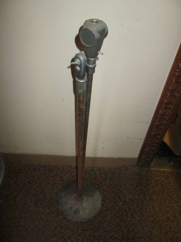 lot 39 image: Vintage microphone stand...