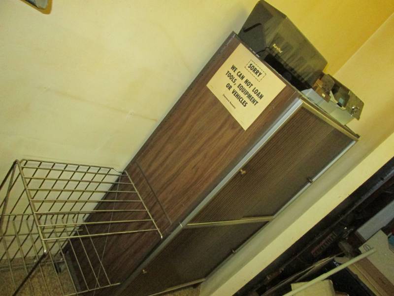 lot 42 image: Vintage file cabinet and supplies...
