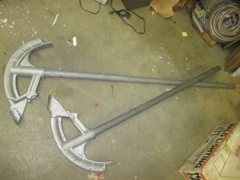 lot 93 image: 2 Large pipe benders...