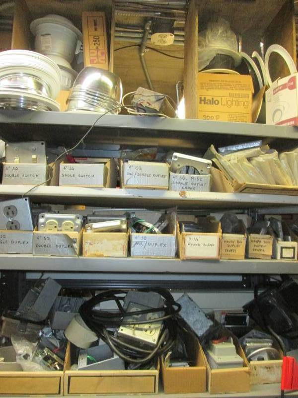 lot 131 image: Large lot of electrical supplies, c...