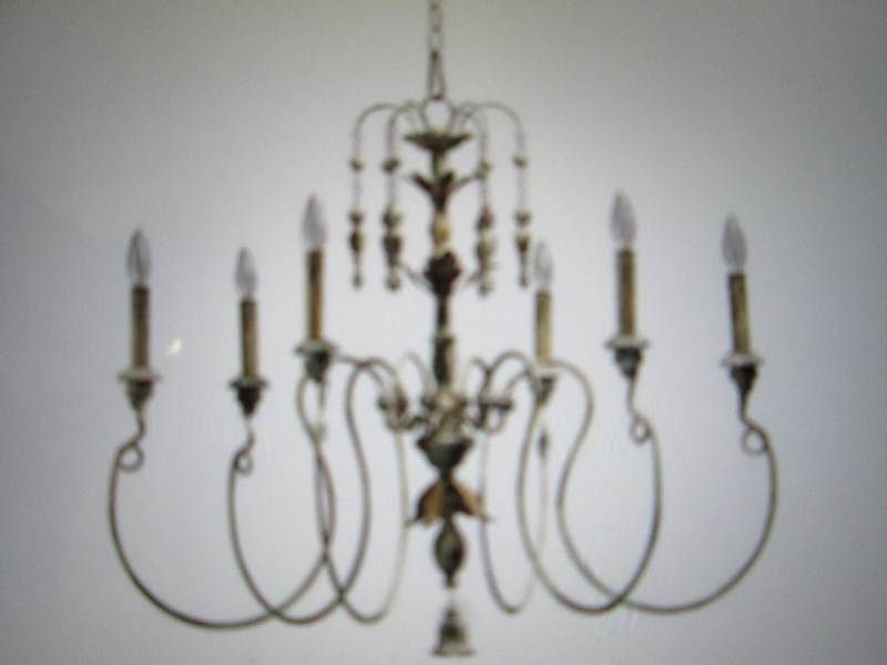 lot 27 image: Quorum 6 Light Persian White Up Cha...