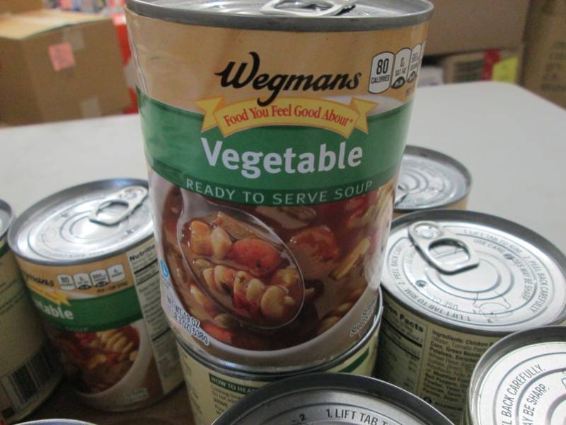 lot 64 image: Case of 12 cans Wegmans Vegetable ...