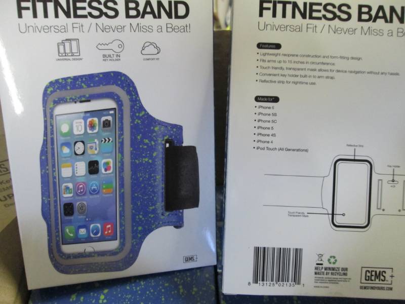 lot 76 image: 4 Boxes of 12 Blue Fitness Bands...