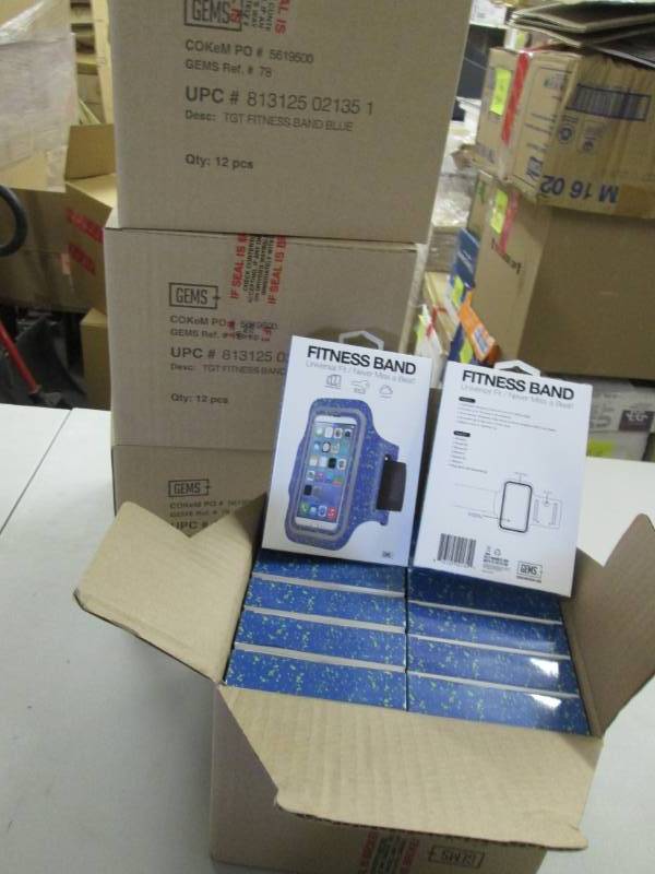 lot 78 image: 4 Boxes of 12 Blue Fitness Bands...