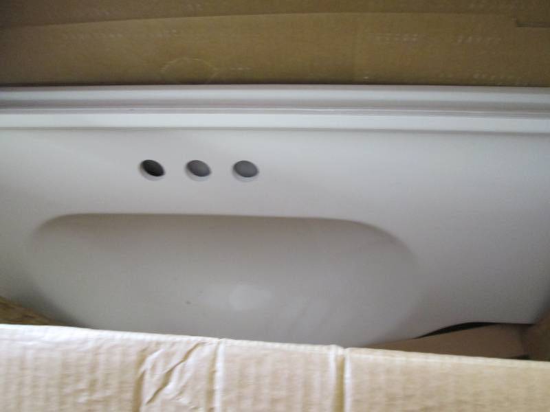 lot 96 image: Vanity Top with Sink Curved Front 3...