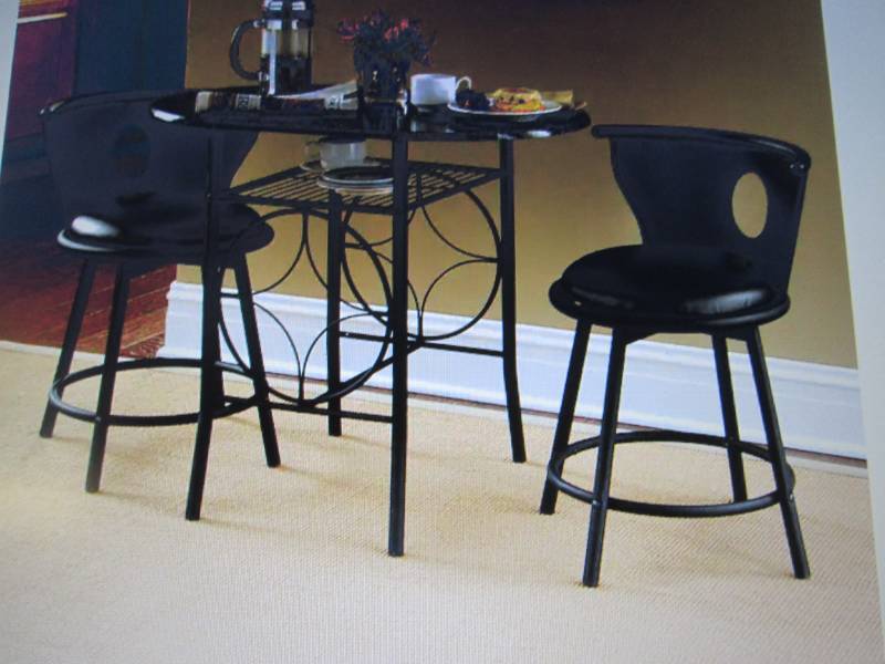 lot 160 image: 2 Granite Bistro Chairs only , open...