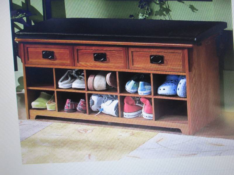 lot 168 image: Mission Shoe Bench open box Retail ...