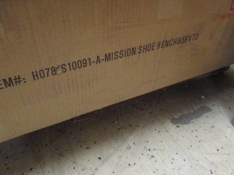 Mission Shoe Bench Open Box Retail Bathroom Fixtures Food