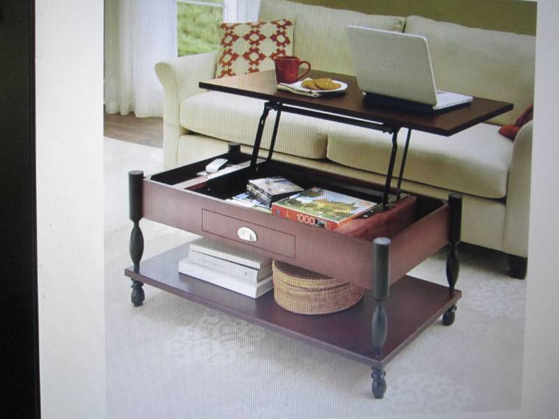 lot 177 image: Ellington Lift-Top Coffee Table ope...