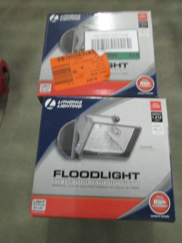 lot 208 image: Lithonia Lighting Lot of 2 150W Hal...