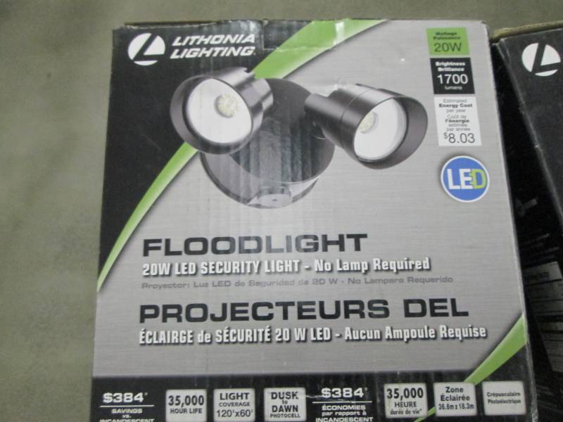 lot 212 image: Lithonia Lighting OVFL Adjustable T...