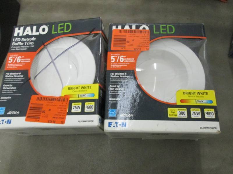 lot 250 image: Lot of 2 Halo 56 inch Recessed Hou...